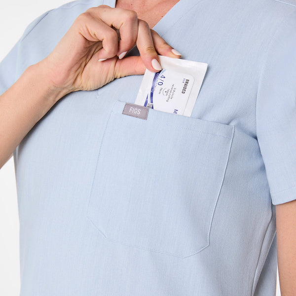 women's Chambray Catarina Petite -  Scrub Top™