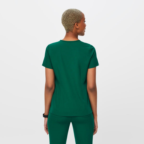 women's Hunter Green Catarina Petite  -  Scrub Top™