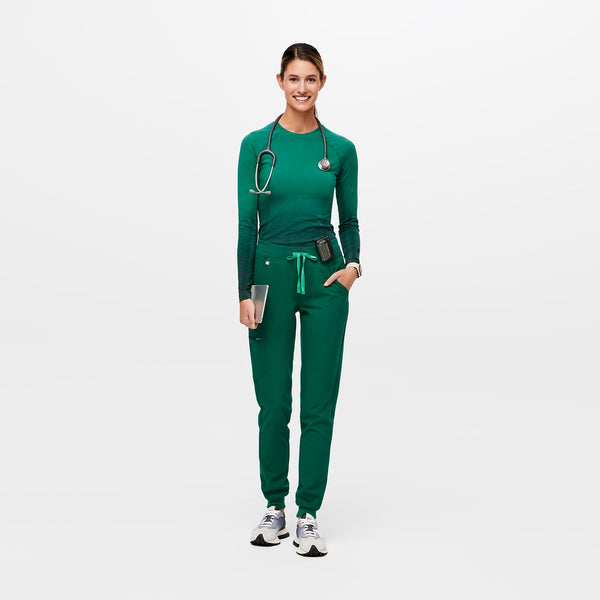women's Ombre Hunter Green Salta - Long-Sleeve Underscrub