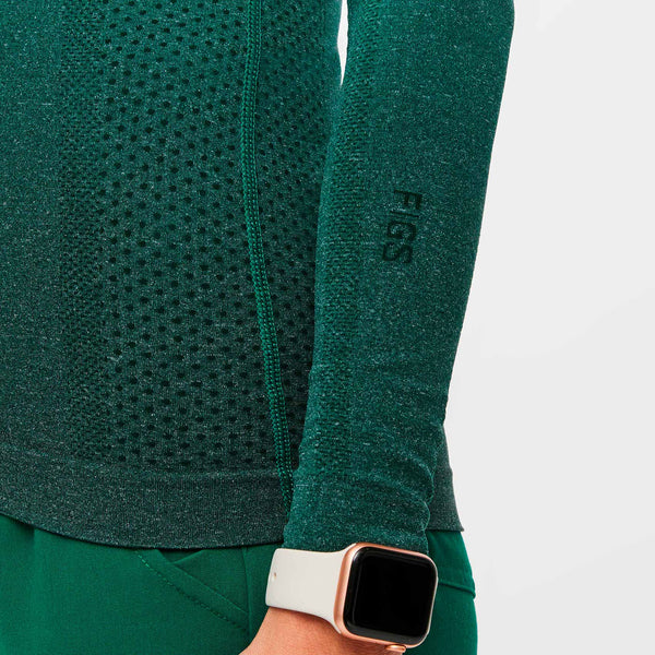 women's Ombre Hunter Green Salta - Long-Sleeve Underscrub
