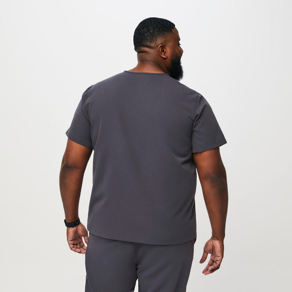 men's Charcoal Leon-  Scrub Top™ (3XL - 6XL)