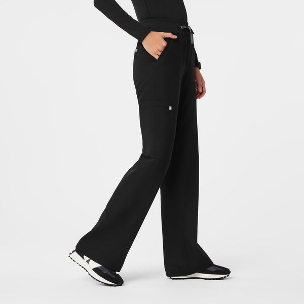 women's Black Isabel High-Rise Wide-Leg - Scrub Pant