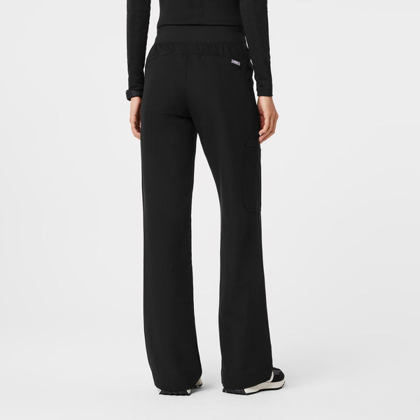 women's Black Isabel High-Rise Wide-Leg - Scrub Pant