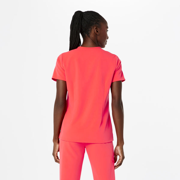 women's Fiery Coral Catarina Scrub Top™ (3XL - 6XL)