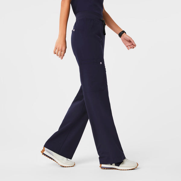 women's Navy Isabel High-Rise Wide-Leg - Scrub Pant