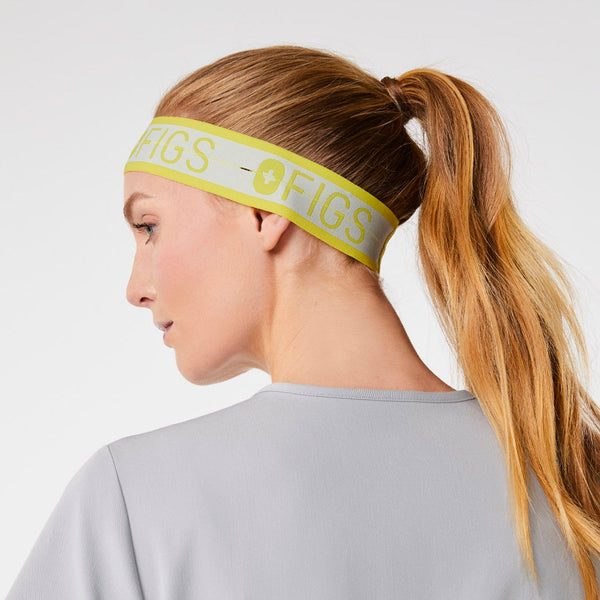 Citrine Elastic Headband With Buttonholes