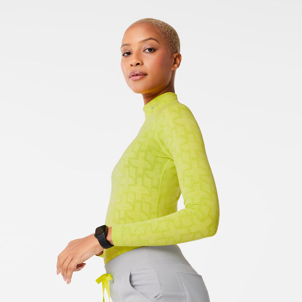 women's Citrine Logo Salta Logo Mock-Neck - Seamless Underscrub