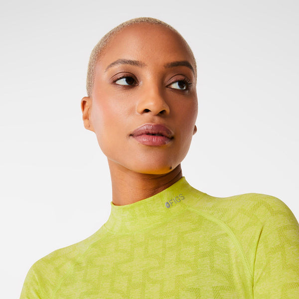 women's Citrine Logo Salta Logo Mock-Neck - Seamless Underscrub