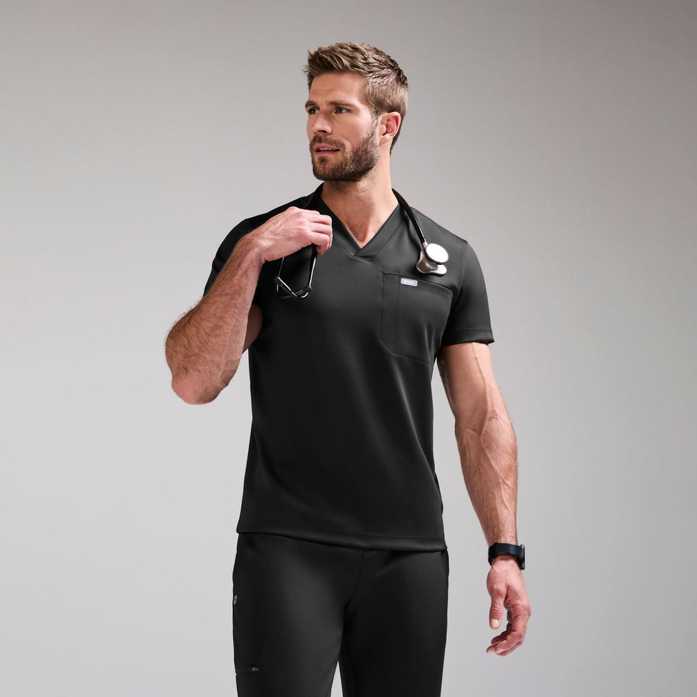 men's Black Logan FORMx V-Neck - Scrub Top™