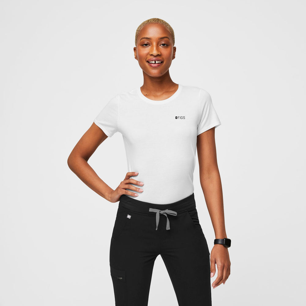 women's White Prick - Short-Sleeve Underscrub