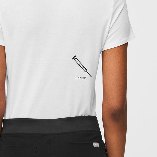 women's White Prick - Short-Sleeve Underscrub