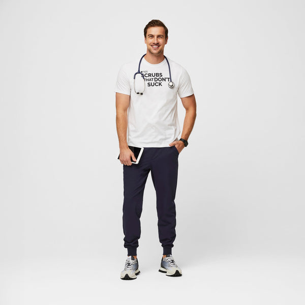 Unisex White Scrubs That Don't Suck - Short-Sleeve Underscrub