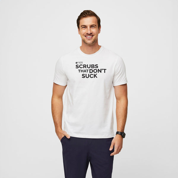 Unisex White Scrubs That Don't Suck - Short-Sleeve Underscrub