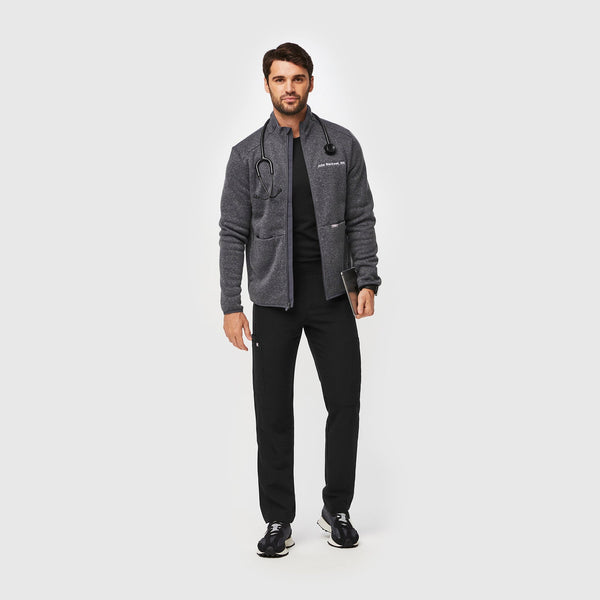 men's Heather Dark Charcoal On-Shift™ - Sweater-Knit Jacket