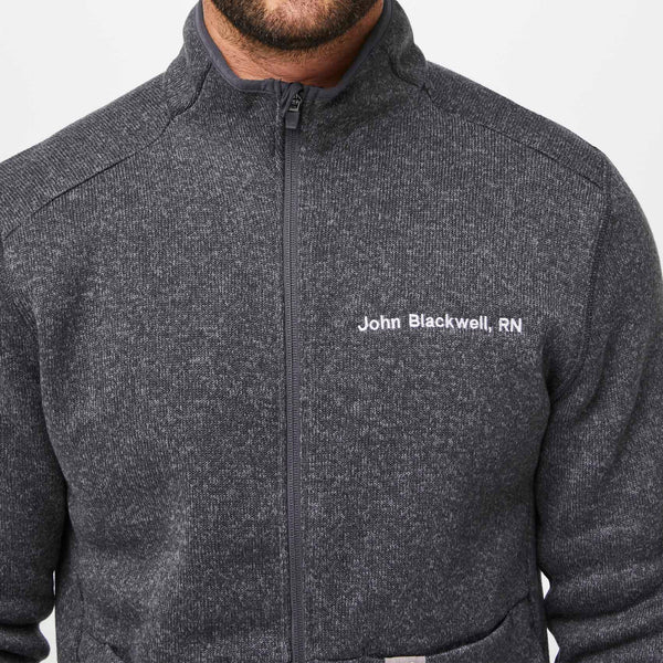 men's Heather Dark Charcoal On-Shift™ - Sweater-Knit Jacket