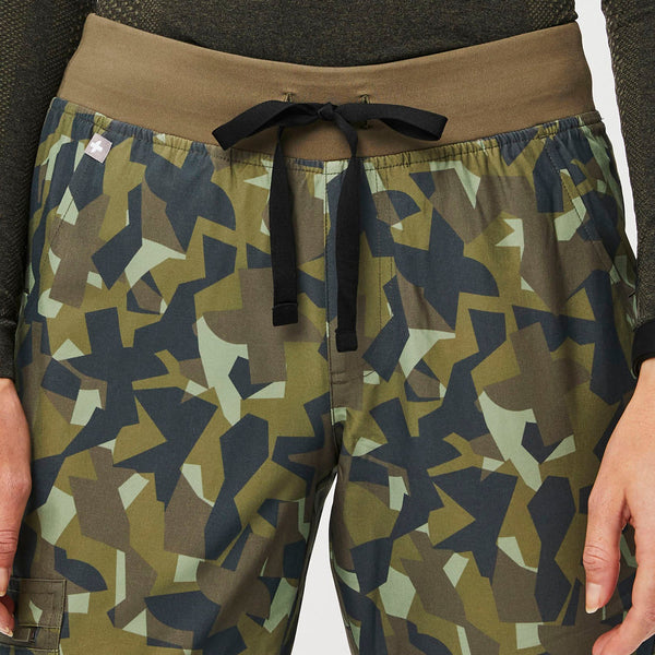 women's Camo Martini Olive Zamora™ FREEx™ - Tall Jogger Scrub Pant