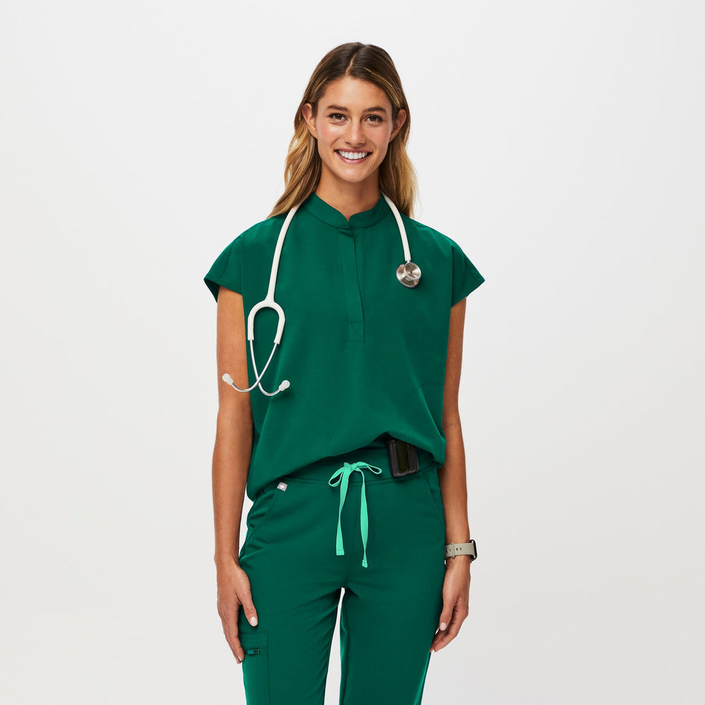 women's Hunter Green Rafaela - Oversized Scrub Top™