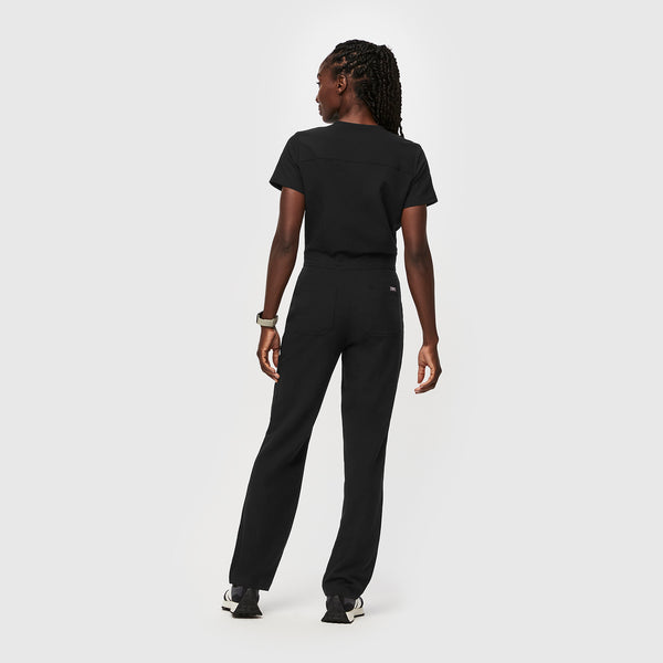 women's Black Catarina Straight-Leg - ScrubJumpsuit™