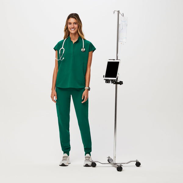 women's Hunter Green Rafaela - Oversized Scrub Top™