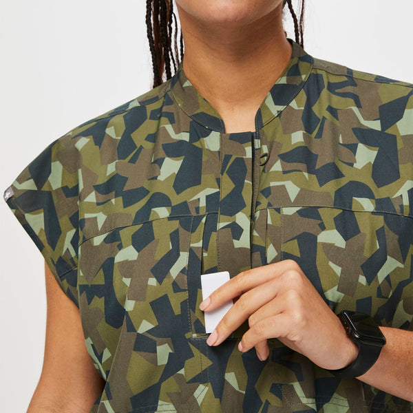 women's Camo Martini Olive Blake Relaxed FREEx™ - Scrub Top