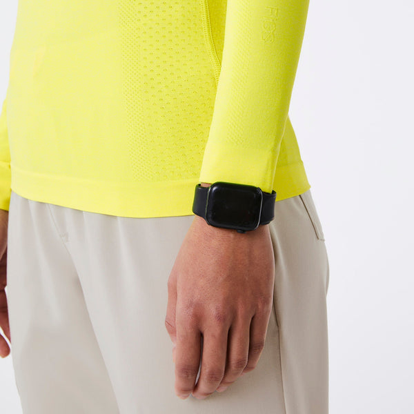 women's Neon Yellow Salta Seamless - Long-Sleeve Underscrub