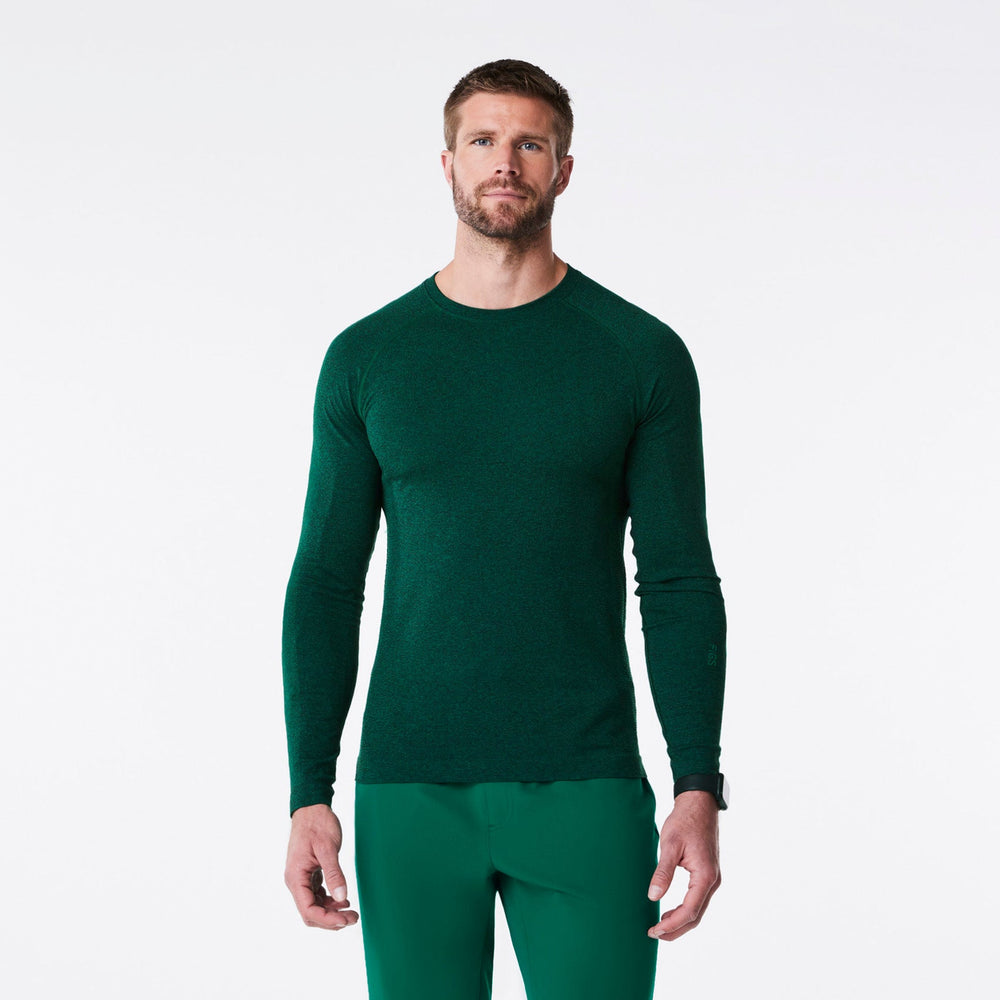 men's Hunter Green Makato Seamless - Long-Sleeve Underscrub