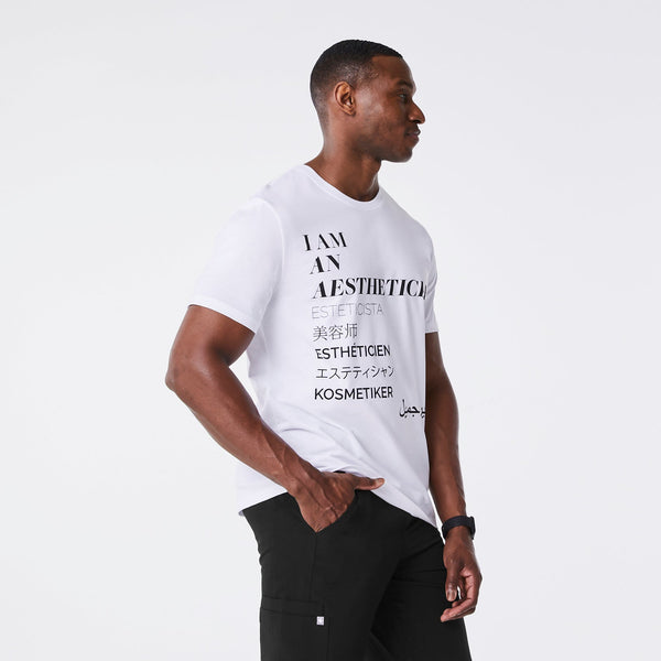 men's White Aesthetician - Short-Sleeve Underscrub