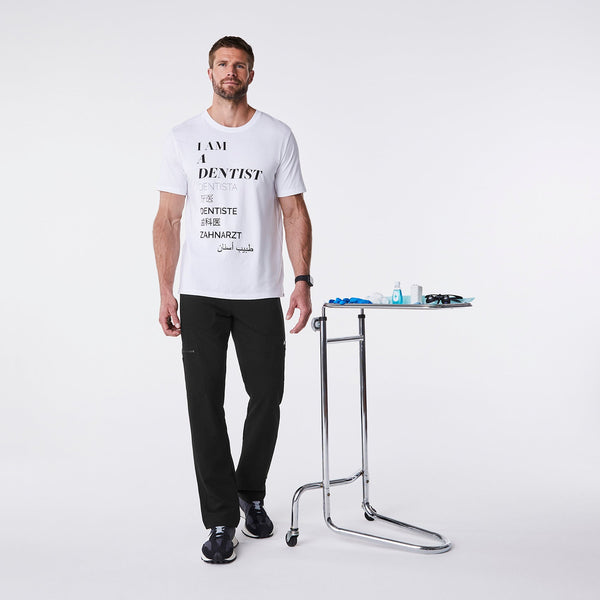 men's White Dentist - Short-Sleeve Underscrub