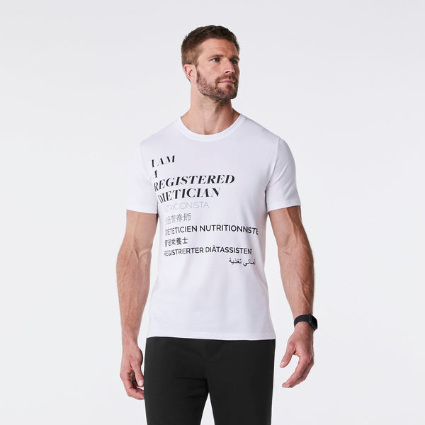 men's White Registered Dietician - Short-Sleeve Underscrub