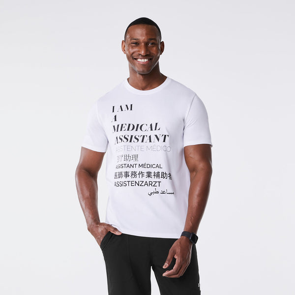 men's White Medical Assistant - Short-Sleeve Underscrub