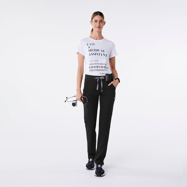 women's White Medical Assistant - Short-Sleeve Underscrub