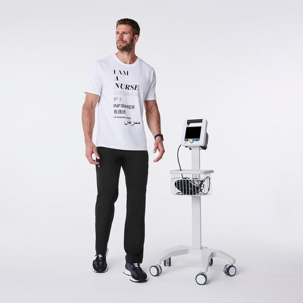 men's White Nurse - Short-Sleeve Underscrub
