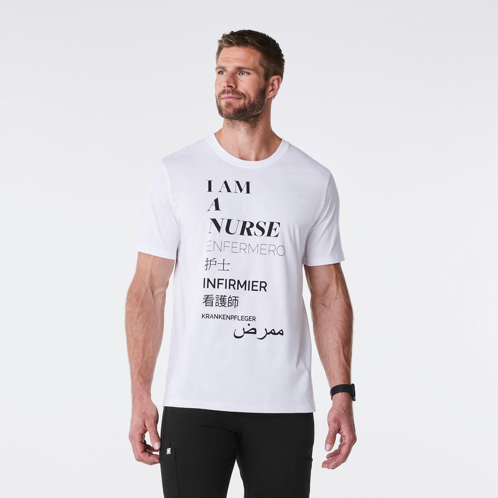 men's White Nurse - Short-Sleeve Underscrub