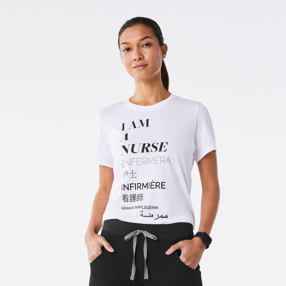 women's White Nurse - Short-Sleeve Underscrub