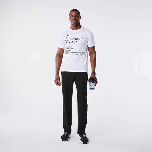 men's White Occupational Therapist - Short-Sleeve Underscrub
