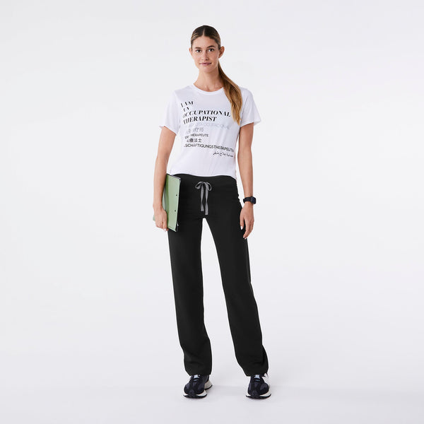 women's White Occupational Therapist - Short-Sleeve Underscrub
