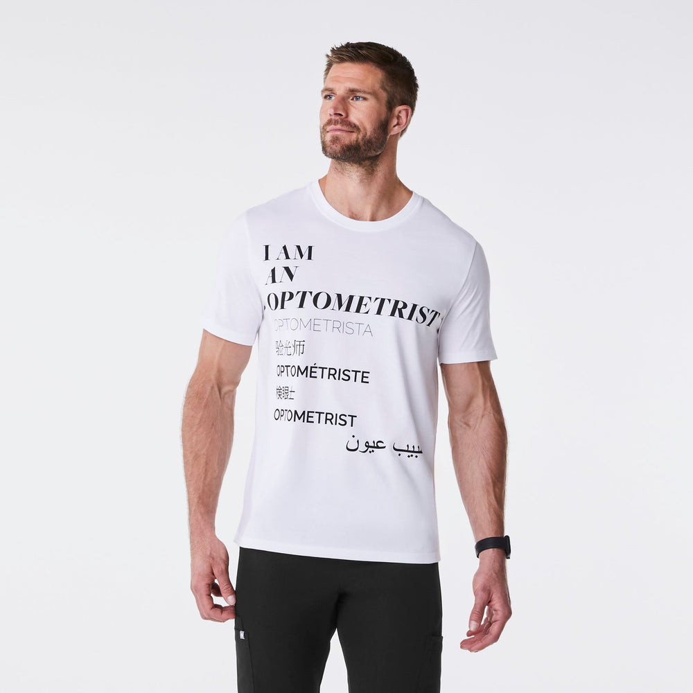 men's White Optometrist - Short-Sleeve Underscrub