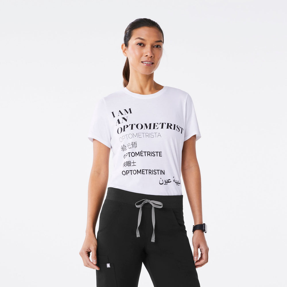 women's White Optometrist - Short-Sleeve Underscrub