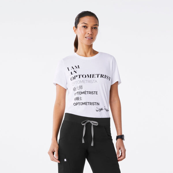 women's White Optometrist - Short-Sleeve Underscrub