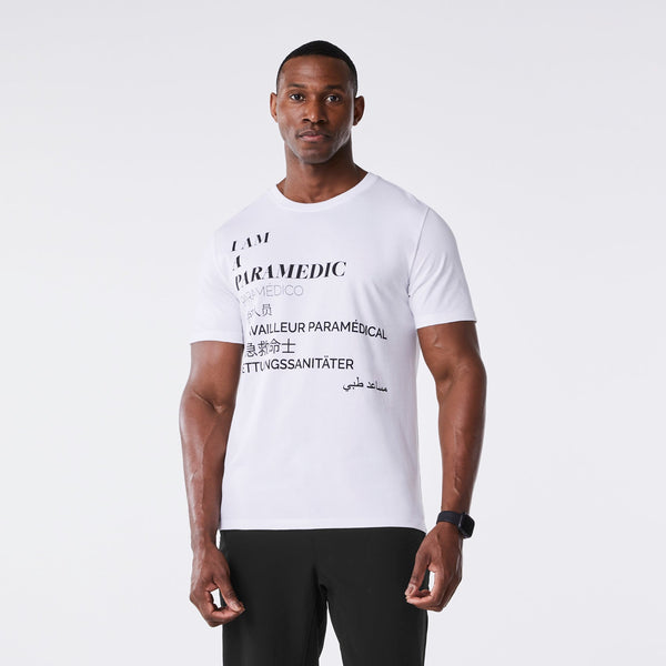 men's White Paramedic - Short-Sleeve Underscrub