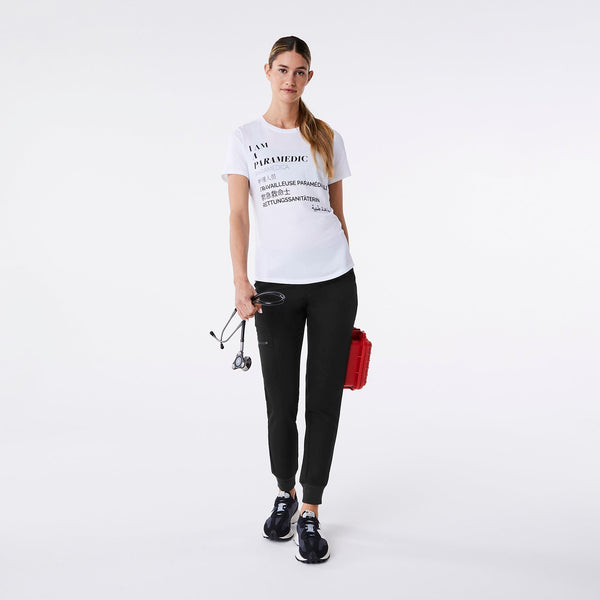 women's White Paramedic - Short-Sleeve Underscrub