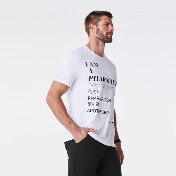 men's White Pharmacist - Short-Sleeve Underscrub