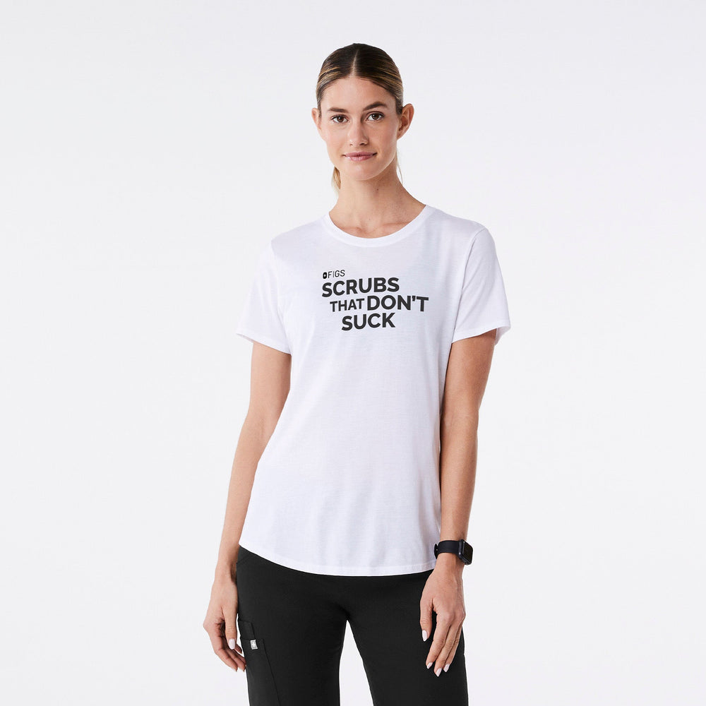 Unisex White Scrubs That Don't Suck - Short-Sleeve Underscrub