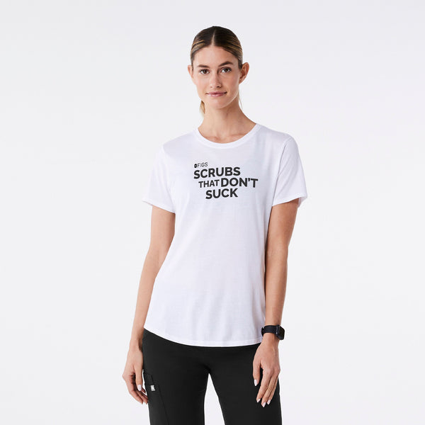 Unisex White Scrubs That Don't Suck - Short-Sleeve Underscrub