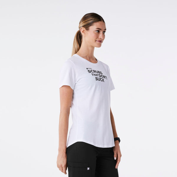 Unisex White Scrubs That Don't Suck - Short-Sleeve Underscrub