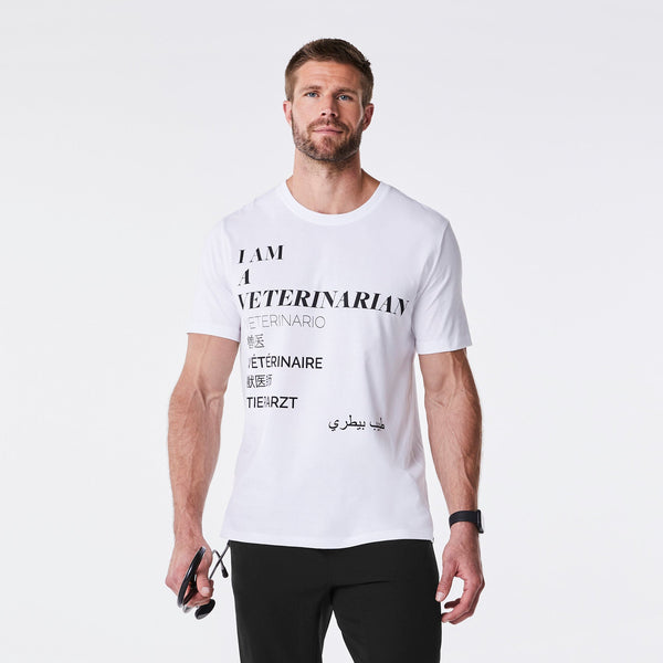 men's White Veterinarian - Short-Sleeve Underscrub