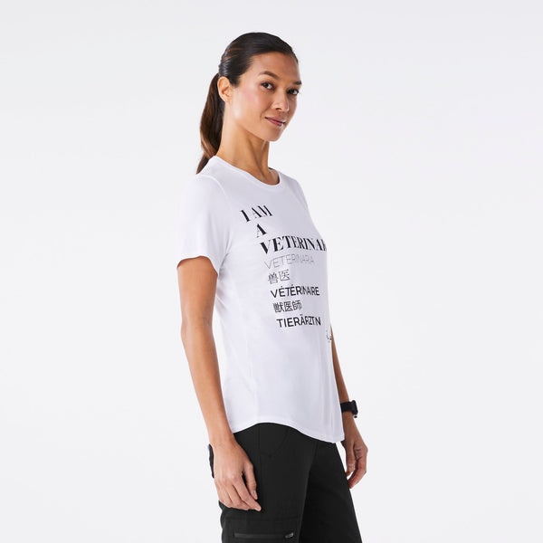 women's White Veterinarian - Short-Sleeve Underscrub