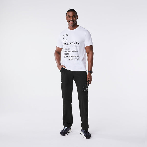 men's White Vet Technician - Short-Sleeve Underscrub
