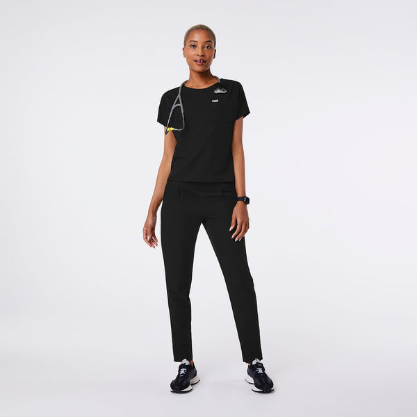 women's Black Arua Relaxed - Scrub Top