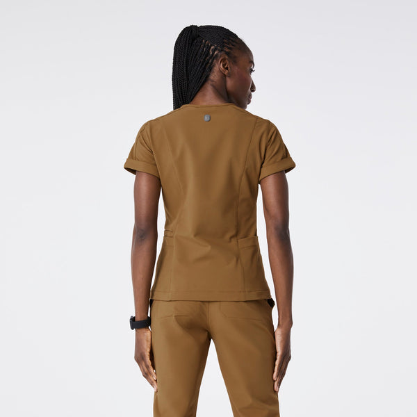 women's Earth Indestructible Short-Sleeve Slim V-Neck - Scrub Top